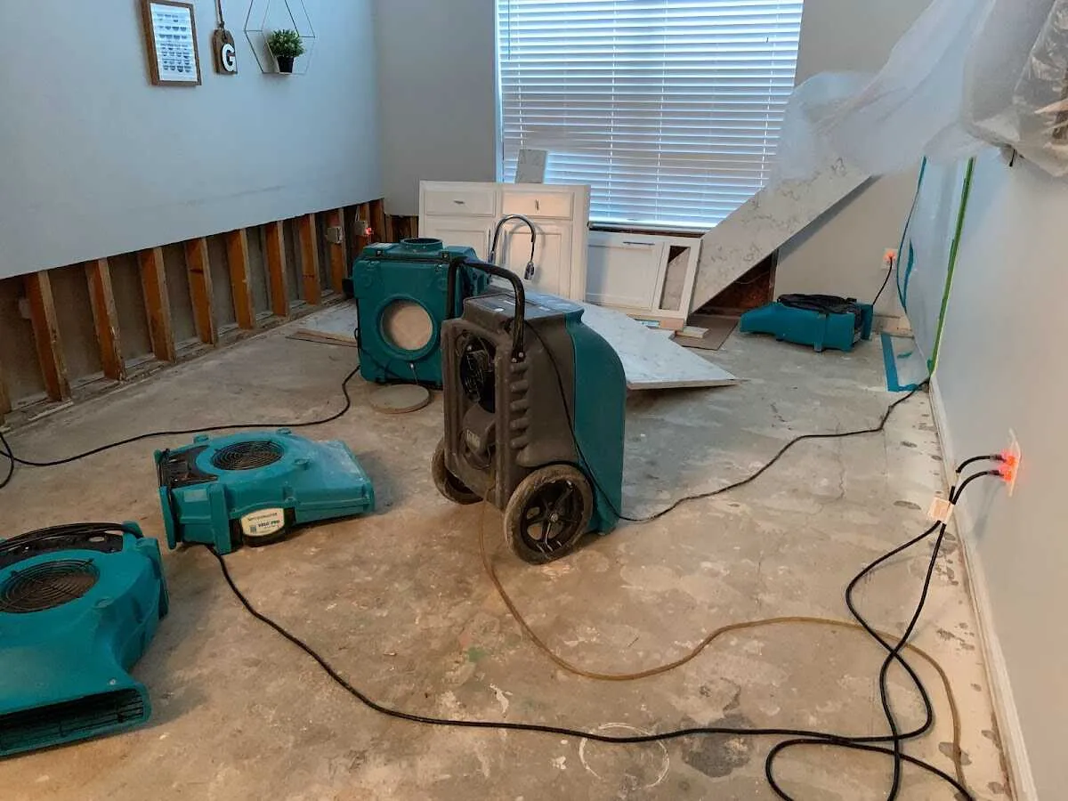 Dehumidifier in flood-cut room for Water Extraction & Removal in Lowes Island